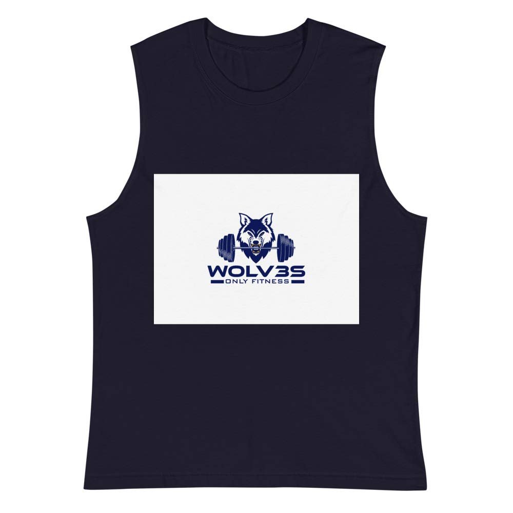 WOLV3S ONLY FITNESS Muscle Shirt Navy