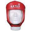 USI Universal The Unbeatable Boxing Headguard, 615CG Amateur Contest Headguard, Hide Leather, Multiple Layers of Padding for Greater Shock Absorbing Adjustable Web Closure & Strap(Size M, Red) view 2