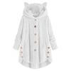Andongnywell Women's New Hooded Sherpa Outwear Casual Winter Warm Soft Teddy Coat Buttons Hooded Jacket (White,Large) view 1