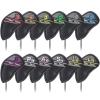 Craftsman Golf Left Handed Custom 12pcs Black Leather Golf Iron Head Covers Set Headcover with Colorful Number 1set Custom Left Handed (12pcs) view 1