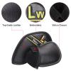 Craftsman Golf Left Handed Custom 12pcs Black Leather Golf Iron Head Covers Set Headcover with Colorful Number 1set Custom Left Handed (12pcs) view 4