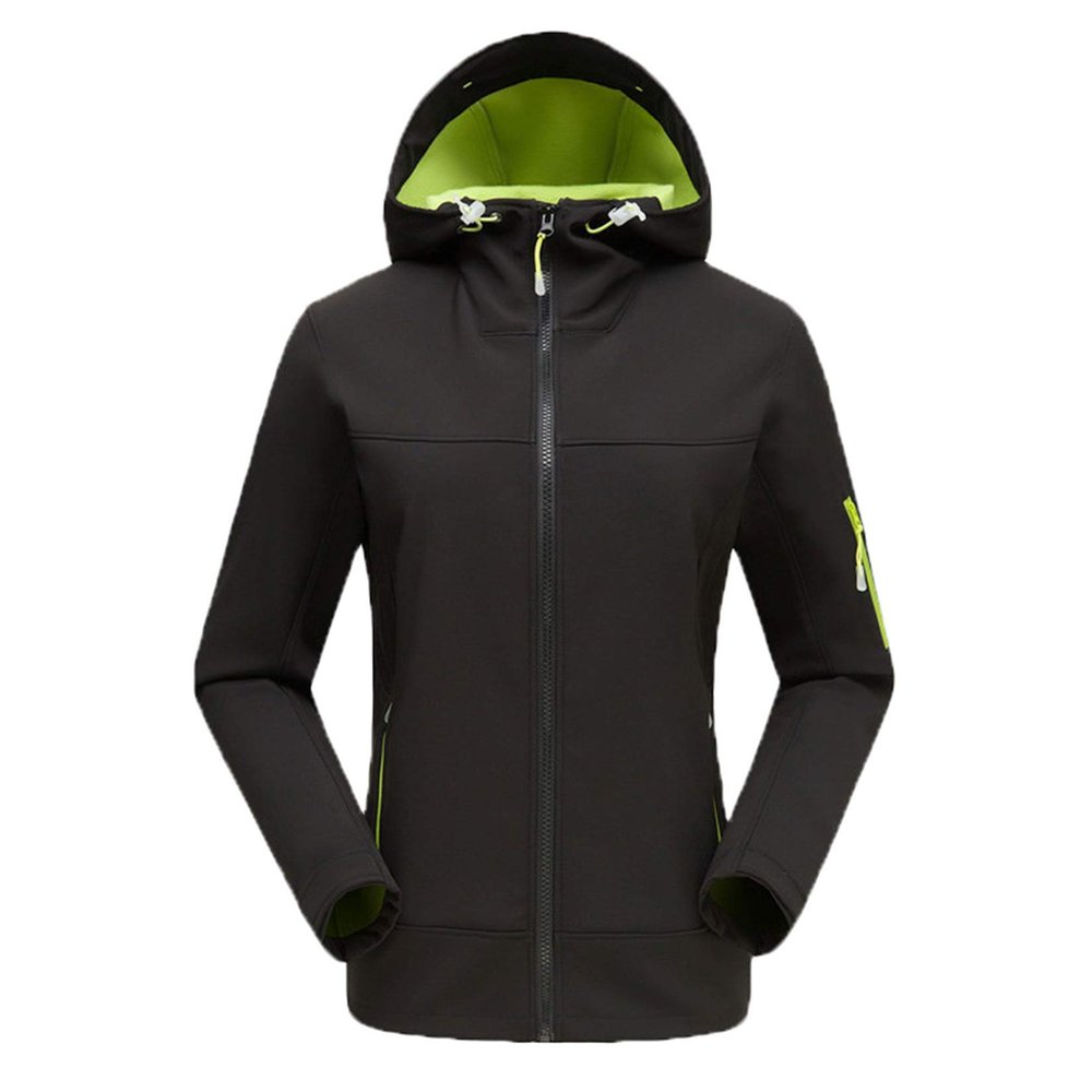 Andongnywell Women?s Mountain Snow Waterproof Ski Jacket Hood Windproof Fleece Parka Rain Jackt Winter Coat (Black,X-Large)