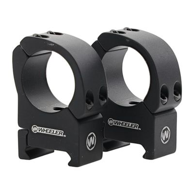 Wheeler Sporter Scope Rings with Interchangeable Base for Mounting Scopes on Picatinny and Weaver Rails