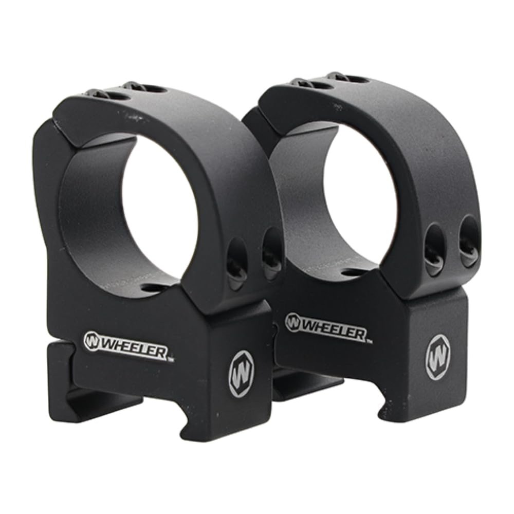 Wheeler Sporter Scope Rings with Interchangeable Base for Mounting Scopes on Picatinny and Weaver Rails