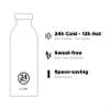 24Bottles Clima Bottles - Insulated Water Bottle 11oz/17oz/29oz, Water Bottles with 100% Leak Proof Lid (12 Hours Hot and 24 Hours Cold Beverages), Made of Stainless Steel, Italian Design view 3