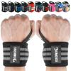 DMoose Fitness Wrist Wraps (IPL Approved) Avoid Injury & Maximize Grip with Thumb Loop, 18" or 12" Gym Wrist Wraps Pair, Wrist Wraps for Weightlifting Men, Wrist Brace for Working Out & Wrist Support view 1
