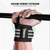 DMoose Fitness Wrist Wraps (IPL Approved) Avoid Injury & Maximize Grip with Thumb Loop, 18" or 12" Gym Wrist Wraps Pair, Wrist Wraps for Weightlifting Men, Wrist Brace for Working Out & Wrist Support view 2
