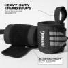 DMoose Fitness Wrist Wraps (IPL Approved) Avoid Injury & Maximize Grip with Thumb Loop, 18" or 12" Gym Wrist Wraps Pair, Wrist Wraps for Weightlifting Men, Wrist Brace for Working Out & Wrist Support view 4