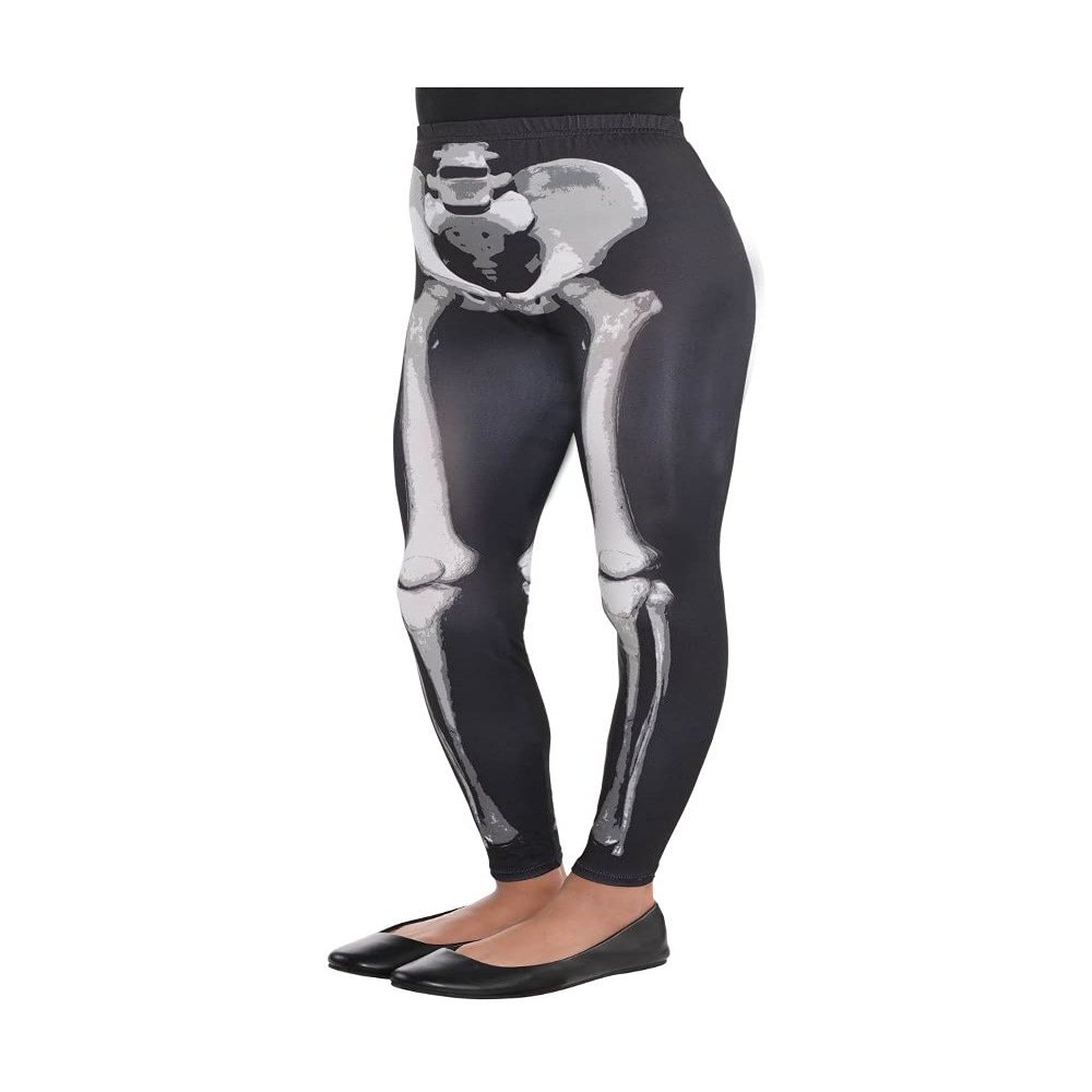 Amscan Bone Leggings Party Costume - Large/X-Large, Black - 1 Pc.
