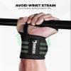 DMoose Fitness Wrist Wraps (IPL Approved) Avoid Injury & Maximize Grip with Thumb Loop, 18" or 12" Gym Wrist Wraps Pair, Wrist Wraps for Weightlifting Men, Wrist Brace for Working Out & Wrist Support view 2