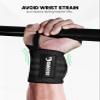 DMoose Fitness Wrist Wraps (IPL Approved) Avoid Injury & Maximize Grip with Thumb Loop, 18" or 12" Gym Wrist Wraps Pair, Wrist Wraps for Weightlifting Men, Wrist Brace for Working Out & Wrist Support view 2