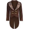 Witch Doctor Jacket Man - Small/Medium - Enchanting Brown Fabric - Perfect for Halloween & Themed Parties, 1 Pc. view 2