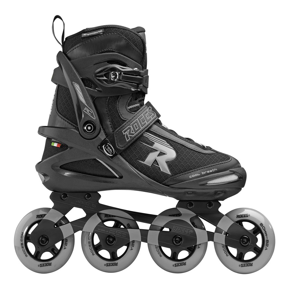 Roces Unisex Adult Pic TIF Inline Skate, Black-Light Grey, 44