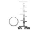 14k White Gold 1mm Thick 10 Mm Round Tube Endless Hoop Earrings - Small Hoops view 3