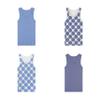 Buyless Fashion Boys Scoop Neck Tagless Undershirts Soft Cotton Blue Polka Dot Tank Top (4 Pack) - TW21-BD-1-2 view 4