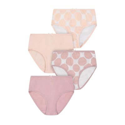 Buyless Fashion Little Girl Toddler Panties Assorted Prints Soft Cotton Big Kids Briefs Underwear 4 Pack - BW21-GD-13-14