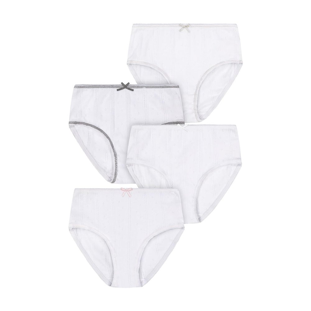 Buyless Fashion Little Girl Toddler Panties Assorted Prints Soft Cotton Big Kids Briefs Underwear 4 Pack - BW21-GEL-11-12