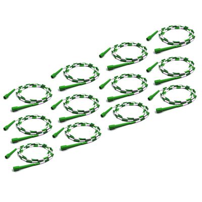 MARTIN SPORTS MASJR7-12 Segmented Plastic/Nylon 7-ft Jump Rope Green/White, Pack of 12