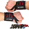 Rip Toned Wrist Wraps for Weightlifting  USPA & USAPL Approved 18" Wrist Straps for Powerlifting  Adjustable, Durable Gym Wraps with Thumb Loop  Quality Support for Men & Women  Red Flex view 1
