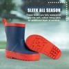 NORTY Rubber Rain Boots for Kids - Waterproof Rubber Boots Boys and Girls Solid & Printed Rainboots for Toddlers and Kids - Navy & Red view 4