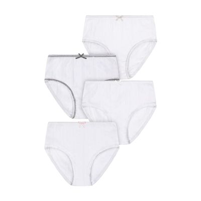 Buyless Fashion Little Girl Toddler Panties Assorted Prints Soft Cotton Big Kids Briefs Underwear 4 Pack - BW21-GEL-9-10