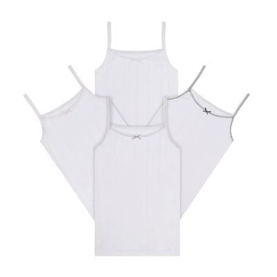 Buyless Fashion Tank Tops for Girls- Sleeveless Cami Tanks Cotton Undershirts for Dance Gymnastics Kids Toddler Size (4 Pack) - TW14-GELST-5-6