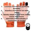 eGlove eQUEST GripPro Leather Touchscreen Horse Riding Gloves (Orange, X-Small) view 2