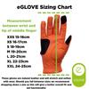 eGlove eQUEST GripPro Leather Touchscreen Horse Riding Gloves (Orange, X-Small) view 3