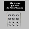 Gotical Combo of 4 Slots & 7 Slots M-Lock Rail Picatinny Rail Section Adapter Super Value Pack M-Lock with Set of Screws ML0K Picatinny Accessory Rail (TAN/FDE) view 3
