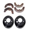 3G Rear Brake Shoes & Drums Set for Club Car DS Golf Carts 1981-1994 view 1