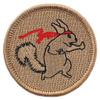 Ninja Squirrel Patrol Patch - 2" Diameter Round Embroidered Patch (Hook & Loop Fastener) view 1