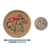 Ninja Squirrel Patrol Patch - 2" Diameter Round Embroidered Patch (Hook & Loop Fastener) view 2