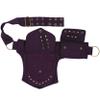 Cotton Practical Fannypack Waistbag Travel Utility Belt-Plum view 2