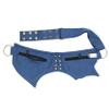 Practical Fannypack Cotton Waistbag Travel Utility Belt-Blue view 3