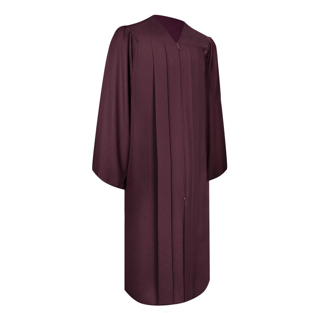 Endea Church Matte Choir Robe (45XL (5'0" - 5'2") Fullfit, Maroon)