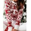 NJBRL Women's Christmas Sweater Reindeer Snowflakes Patterns Long Sleeve Pullover Tops view 3