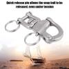 Jaw Swivel Snap Shackle, Quick Release Swivel Jaw Snap Sailing Shackle for Sailboat Spinnaker Halyard 316 Stainless Steel (70mm) view 3