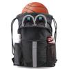 BeeGreen Drawstring Backpack Bag with Shoe Compartment, X-Large Black Gym Sports String Cinch Backpack, Athletic Sackpack with Front Inside Zipper Pockets view 1