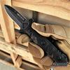Hunting Knife Tactical Knife Survival Knife 8" Fixed Blade Knife w/ Molle Compatible Pressure Retention Sheath Camping Accessories Survival Kit Survival Gear Tactical Gear 79965 (Black) view 3