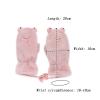 Winter Gloves Plus Velvet Thick Plush Cartoon Cute Children Baby Kindergarten Pupils to Keep Warm Mittens 5-8 Years Old (Color : Dark Pink) view 2