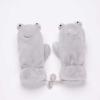 Winter Gloves Plus Velvet Thick Plush Cartoon Cute Children Baby Kindergarten Pupils to Keep Warm Mittens 5-8 Years Old (Color : Gray) view 1