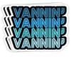 VANNIN Retro Blue Vanner Vanning Nation Van Lifestyle Gift Decorations - 4x3 Vinyl Stickers, Laptop Decal, Water Bottle Sticker (Set of 3) view 1