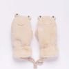 Winter Gloves Plus Velvet Thick Plush Cartoon Cute Children Baby Kindergarten Pupils to Keep Warm Mittens 5-8 Years Old (Color : White) view 1