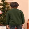 Ryannology Toddler Baby Boys Girls Sweater Shawl-Collar V Neck Pullover Sweaters Cable Kintted Photoshoot Outfits view 2