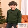 Ryannology Toddler Baby Boys Girls Sweater Shawl-Collar V Neck Pullover Sweaters Cable Kintted Photoshoot Outfits view 3