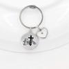 Uloveido Stainless Faith Cross Keychain with Heart Mustard Seed Charms Religious Christian Keyring for Men or Women Y1013 view 2