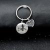 Uloveido Stainless Faith Cross Keychain with Heart Mustard Seed Charms Religious Christian Keyring for Men or Women Y1013 view 4