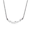 Gempires Clear Quartz Chips Bar Necklace, Crystal Quartz Necklace, April Birthstone, Gift for Her, Clear Quartz Jewelry, 18 inch Adjustable black plated chain view 1