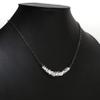 Gempires Clear Quartz Chips Bar Necklace, Crystal Quartz Necklace, April Birthstone, Gift for Her, Clear Quartz Jewelry, 18 inch Adjustable black plated chain view 2