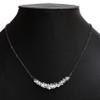 Gempires Clear Quartz Chips Bar Necklace, Crystal Quartz Necklace, April Birthstone, Gift for Her, Clear Quartz Jewelry, 18 inch Adjustable black plated chain view 4